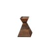 Elysta Nussbrauner Kerzenhalter - Halbpyramidenform aus Holz für elegantes Ambiente - Givera DE