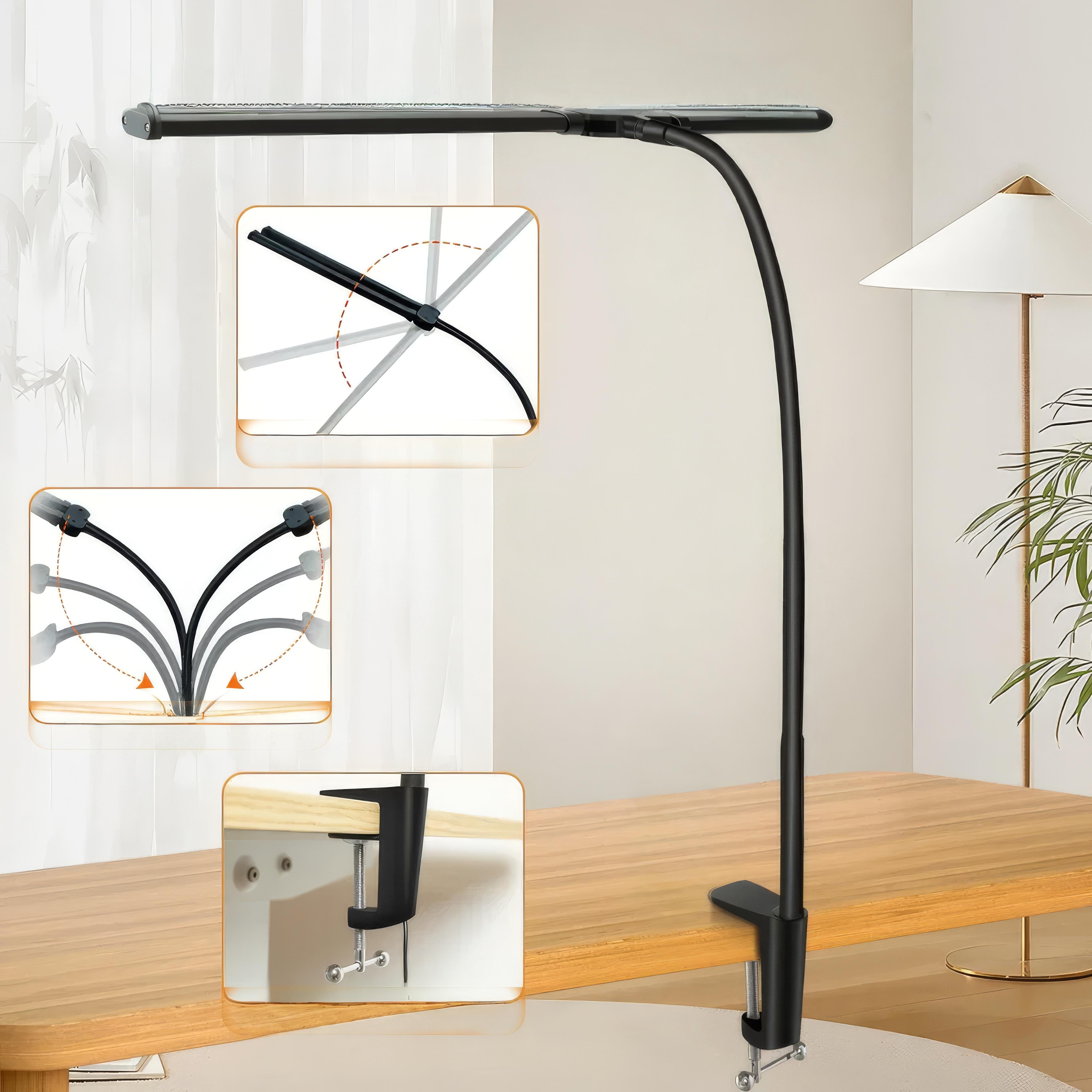Norin - Dimmbare Doppelkopf-LED-Schreibtischlampe