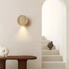 Felora - Elegante Wandleuchte Innen - Runde Holzlamp mit Warmem Licht - Givera DE