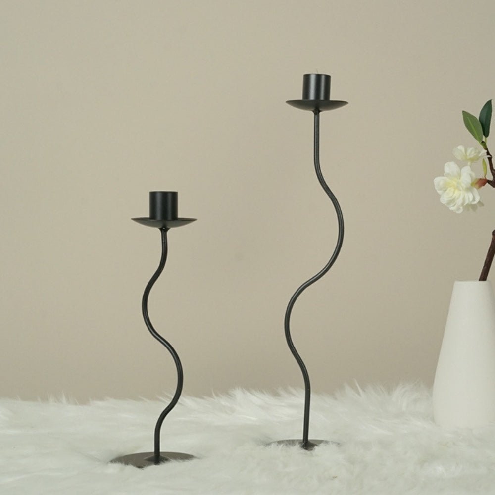 Feore Kerzenhalter - Elegantes Eisen Wellen - Design für Wohnraum Deko - Givera DE