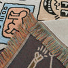 Fioretto - Gemütliche Woven Throw Blanket mit Doodle - Muster - Givera DE