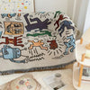 Fioretto - Gemütliche Woven Throw Blanket mit Doodle - Muster - Givera DE