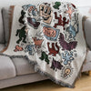 Fioretto - Gemütliche Woven Throw Blanket mit Doodle - Muster - Givera DE