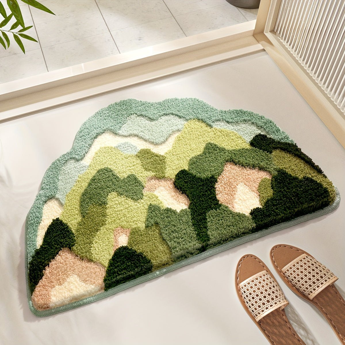 Givera Badematte 45x70 cm – Rutschfest & Blumenmotiv | Luca - Givera DE