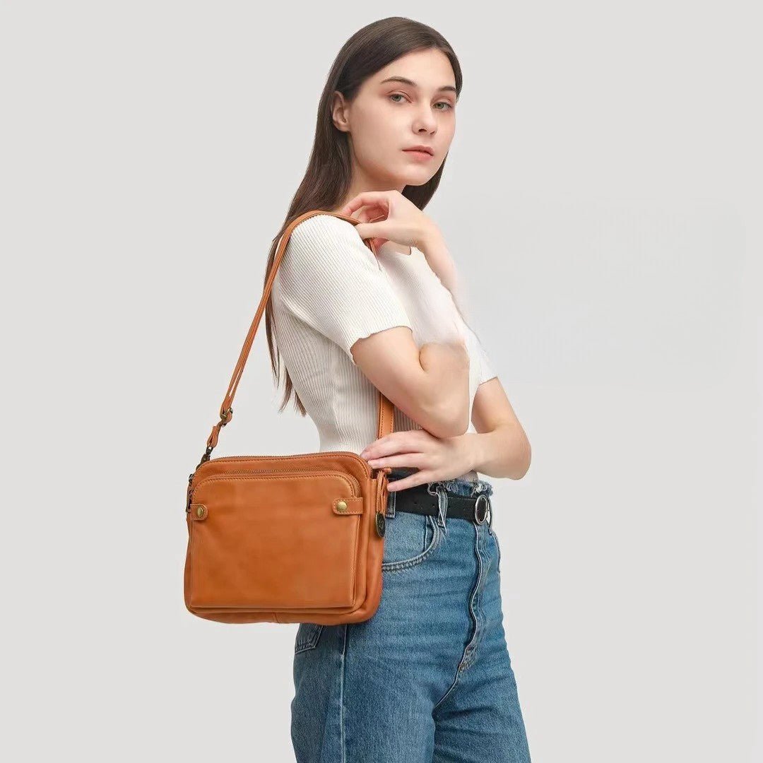 Givera Elegante Umhängetasche Damen aus Leder - Crossbody Style | Agentbag - Givera DE