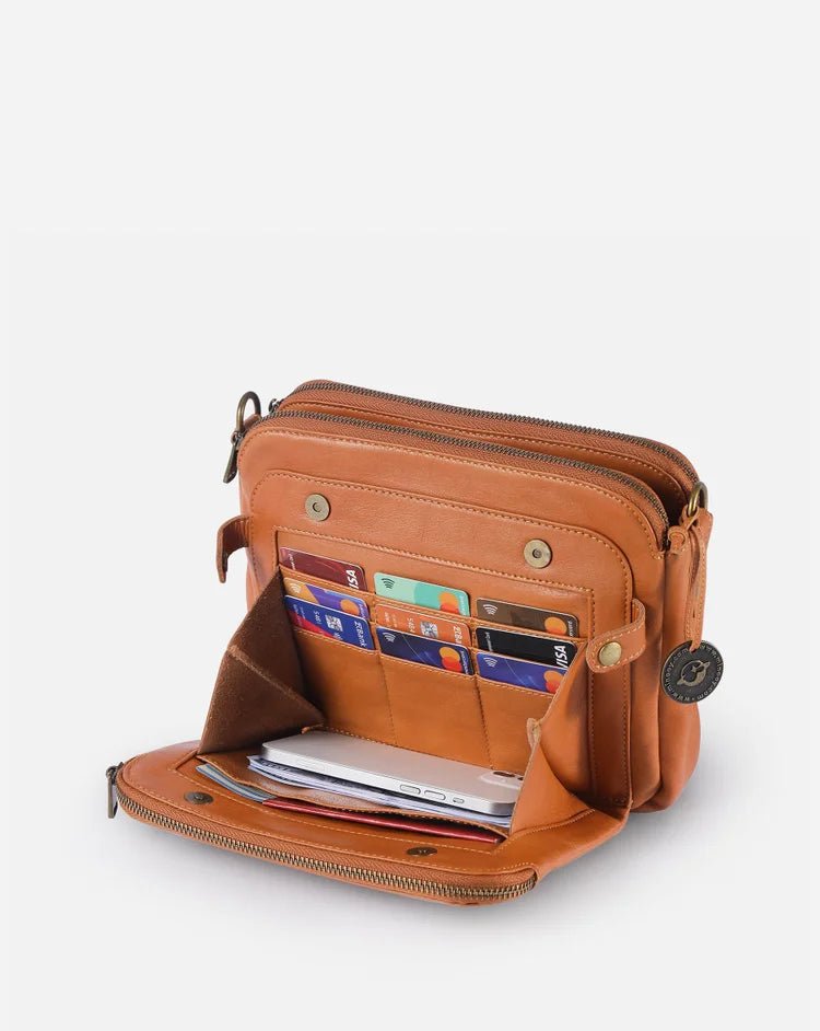 Givera Elegante Umhängetasche Damen aus Leder - Crossbody Style | Agentbag - Givera DE