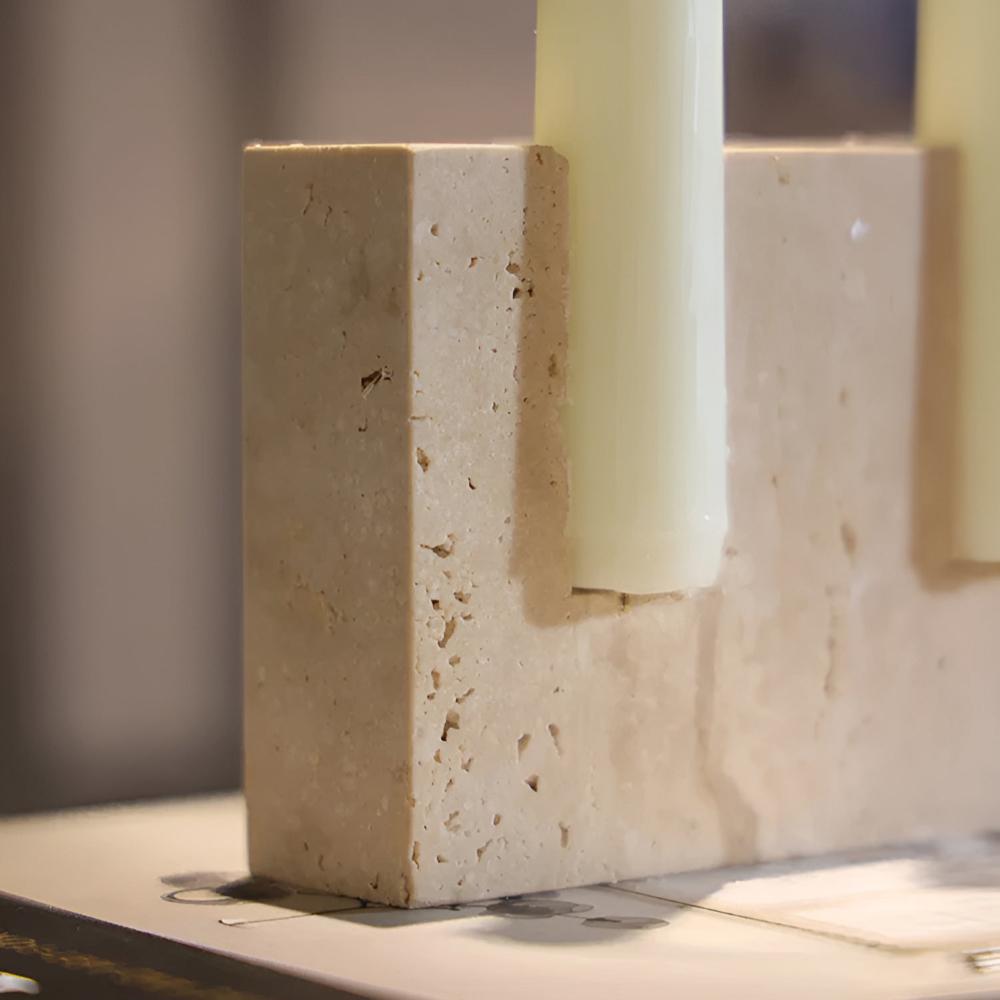 Givera Kerzenständer - Travertin - Modern für Stabkerzen | Chloa - Givera DE