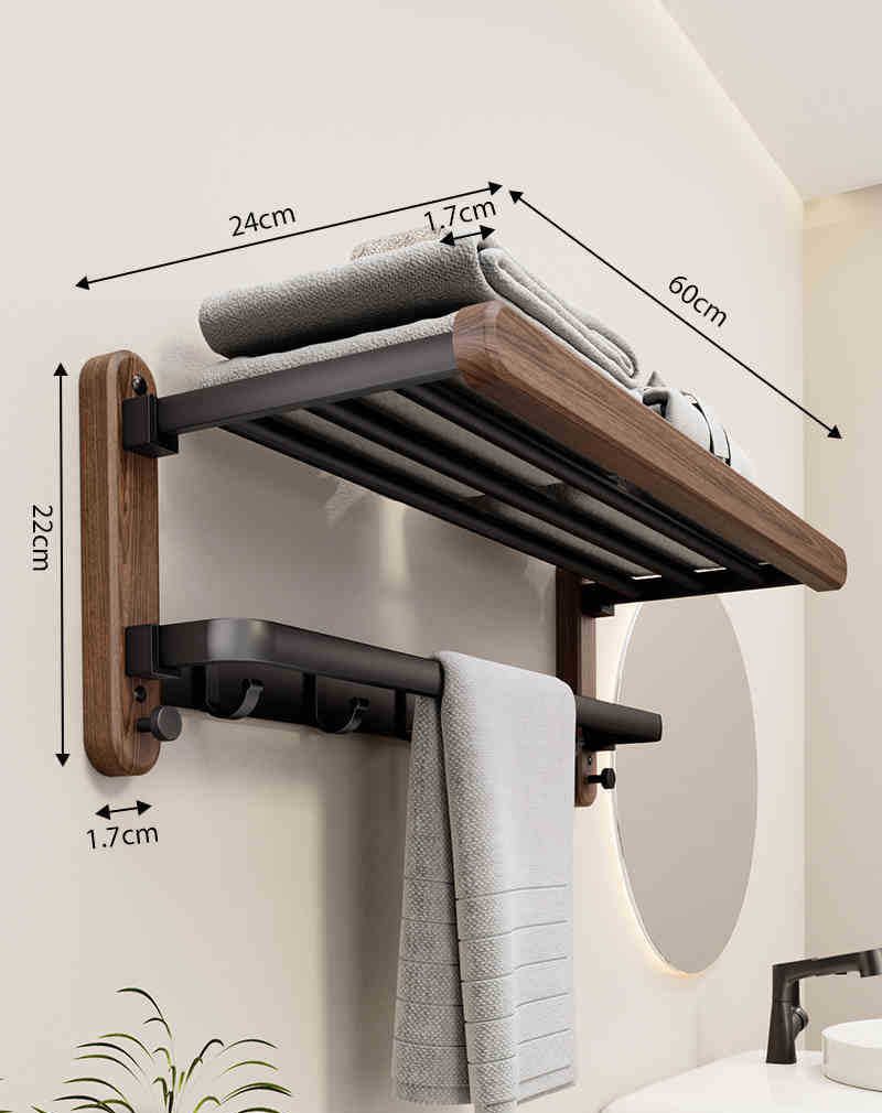 Givera - Modernes Handtuchregal Bad – Wandmontage, Platzsparendes Design - Givera DE