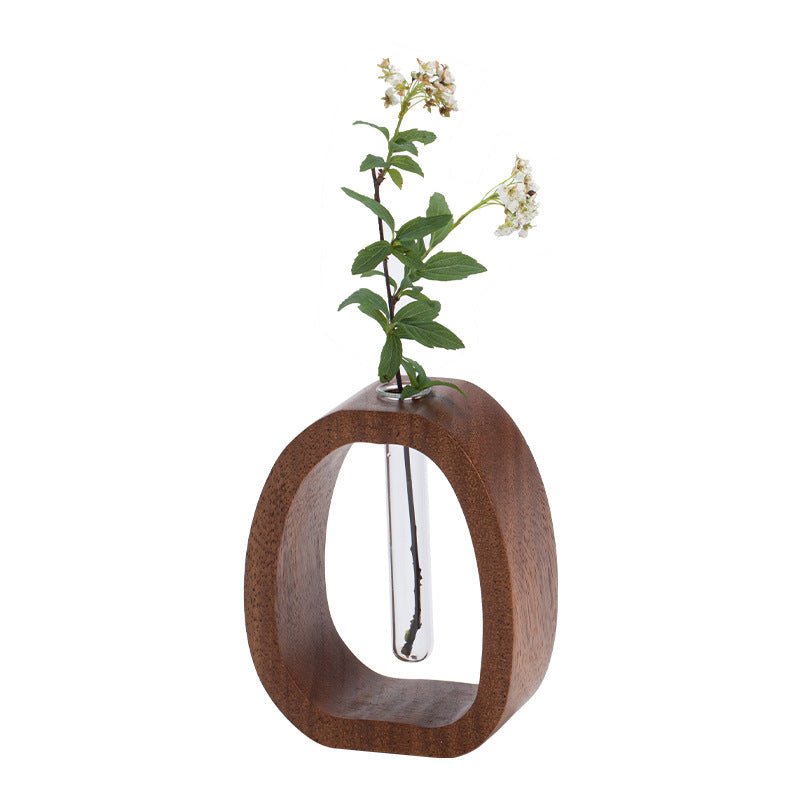 Givera Vase - Stilvolles Hydroponik - Design aus Holz & Glas - Givera DE