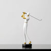 Golfstrike - Elegante Golfer Dekofiguren - Goldakzente für Luxuriöses Wohndesign - Givera DE