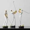 Golfstrike - Elegante Golfer Dekofiguren - Goldakzente für Luxuriöses Wohndesign - Givera DE