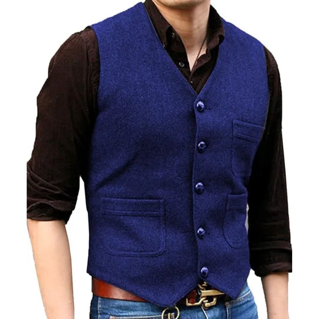 Jörn - Tweed Steampunk Trachtenweste Herren - Givera DE