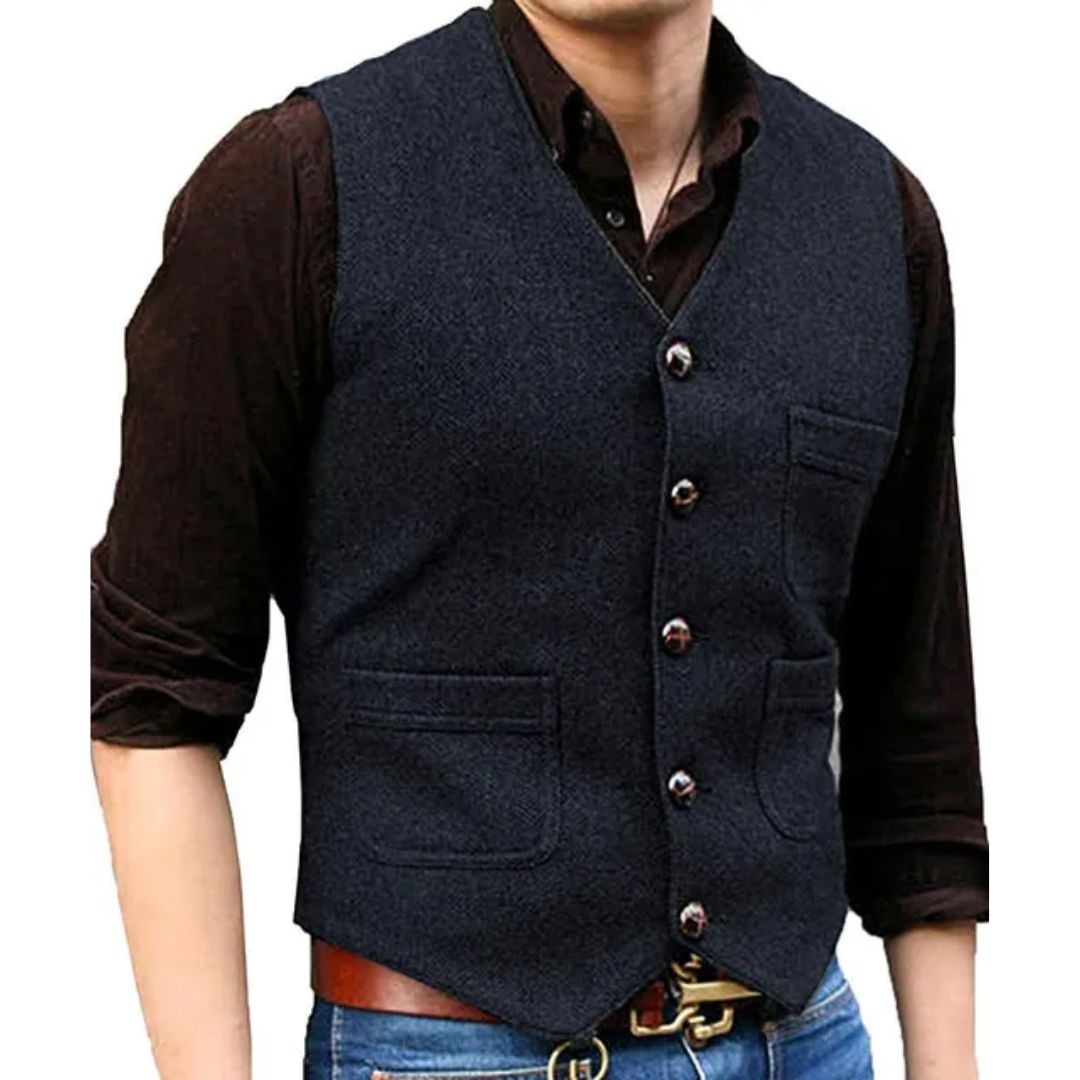 Jörn - Tweed Steampunk Trachtenweste Herren - Givera DE
