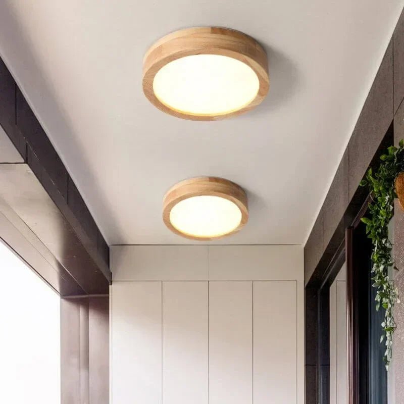 Kjøla - Skandinavische Deckenlampe mit LED - Technologie und Holzfinish für Wohnzimmer - Givera DE