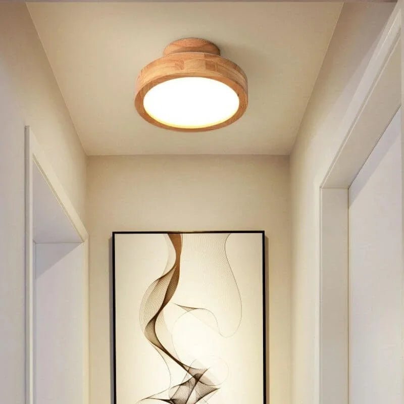Kjøla - Skandinavische Deckenlampe mit LED - Technologie und Holzfinish für Wohnzimmer - Givera DE