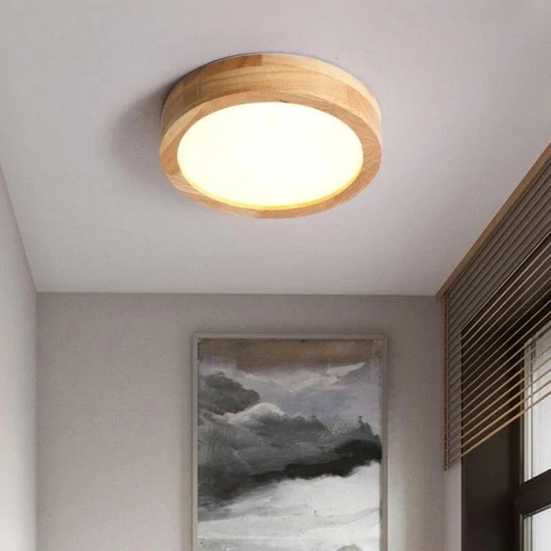 Kjøla - Skandinavische Deckenlampe mit LED - Technologie und Holzfinish für Wohnzimmer - Givera DE