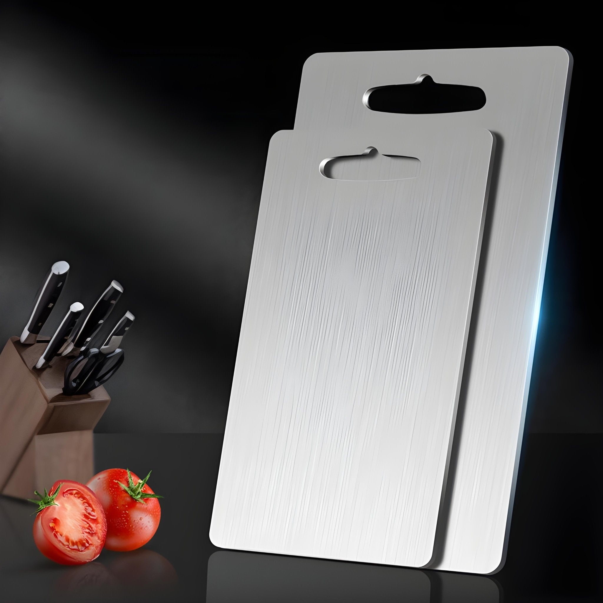 Knips - Rutschfestes Antibakterielles BPA - freies Titan - Schneidebrett - Givera DE
