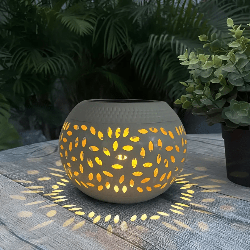 Levora - Solarlampe mit einzigartigem Fleckmuster für den Garten - Givera DE
