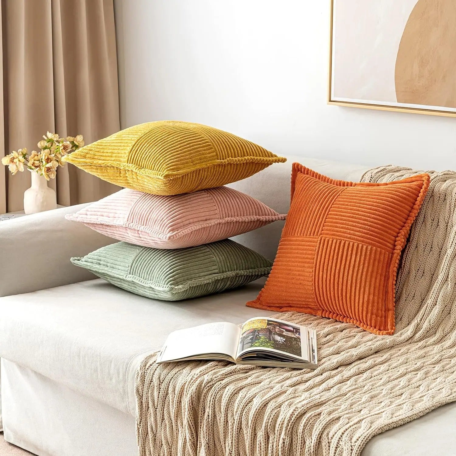 Lueur - Trendige Kissenbezüge mit Streifen im Modernen Boho - Design für Ihr Zuhause - Givera DE