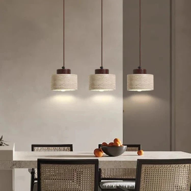 Lumirith - Elegante Pendelleuchte aus Travertin im Nordic - Minimalismus für Ihr Zuhause - Givera DE