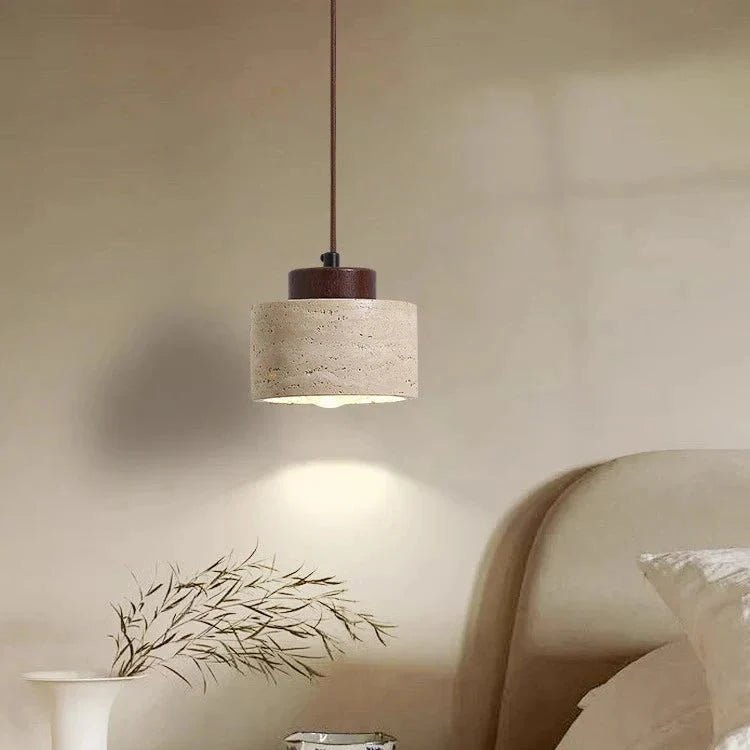 Lumirith - Elegante Pendelleuchte aus Travertin im Nordic - Minimalismus für Ihr Zuhause - Givera DE