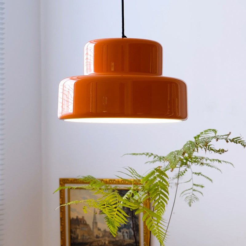 Lurnis - Elegante Orangenglas Deckenlampe mit Retro - Design und E27 - Fassung - Givera DE