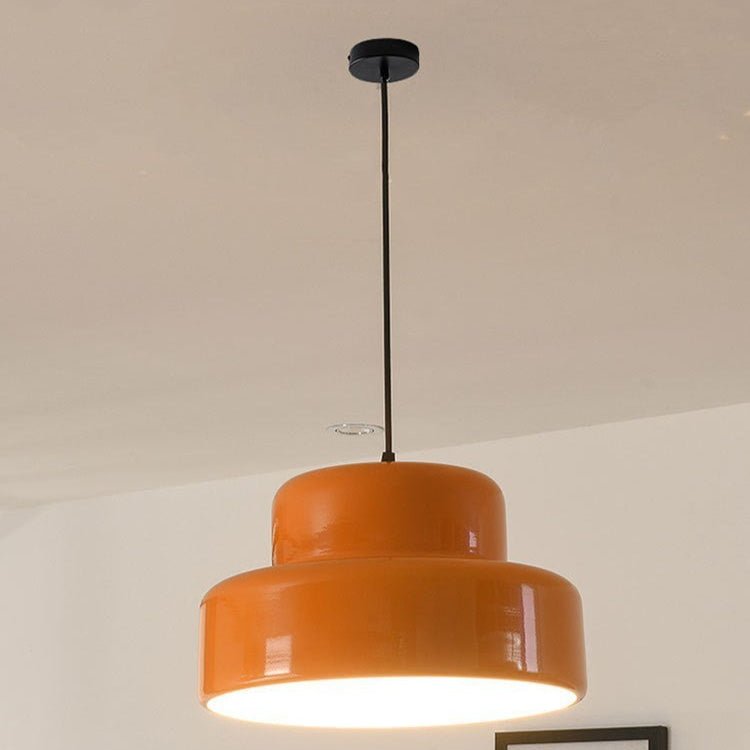 Lurnis - Elegante Orangenglas Deckenlampe mit Retro - Design und E27 - Fassung - Givera DE