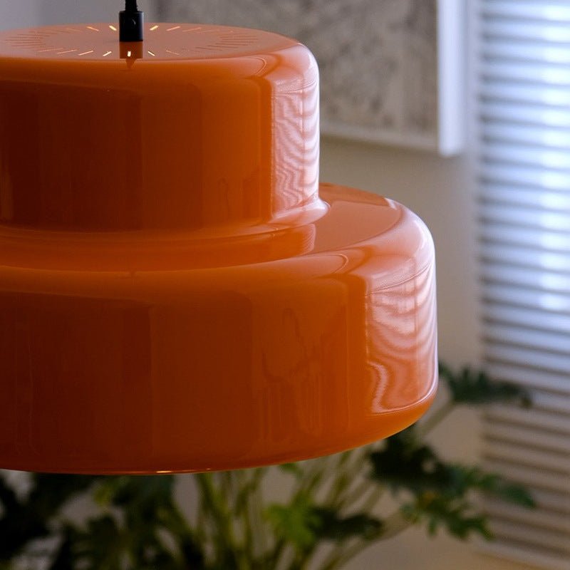 Lurnis - Elegante Orangenglas Deckenlampe mit Retro - Design und E27 - Fassung - Givera DE