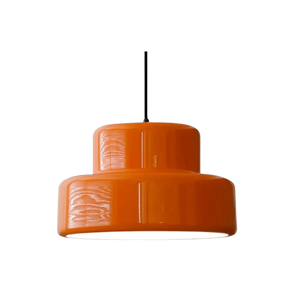 Lurnis - Elegante Orangenglas Deckenlampe mit Retro - Design und E27 - Fassung - Givera DE