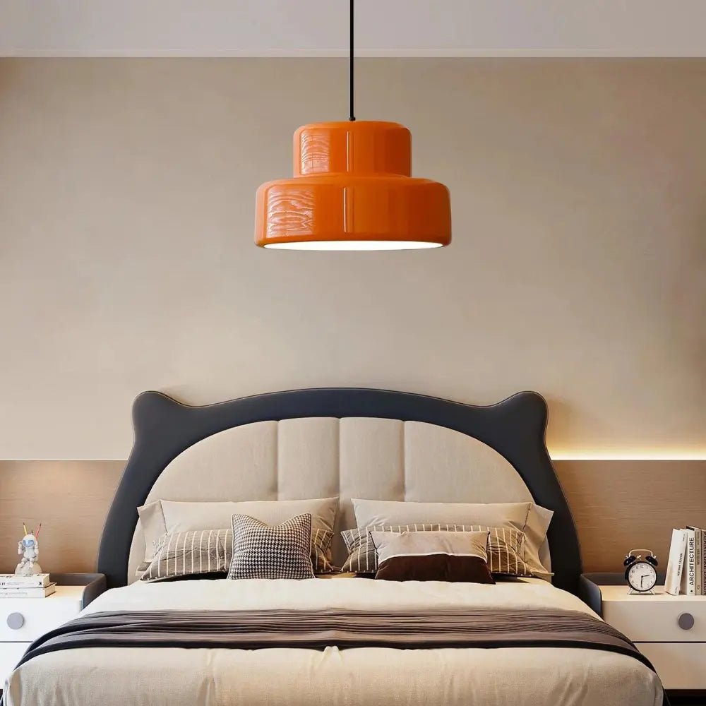 Lurnis - Elegante Orangenglas Deckenlampe mit Retro - Design und E27 - Fassung - Givera DE