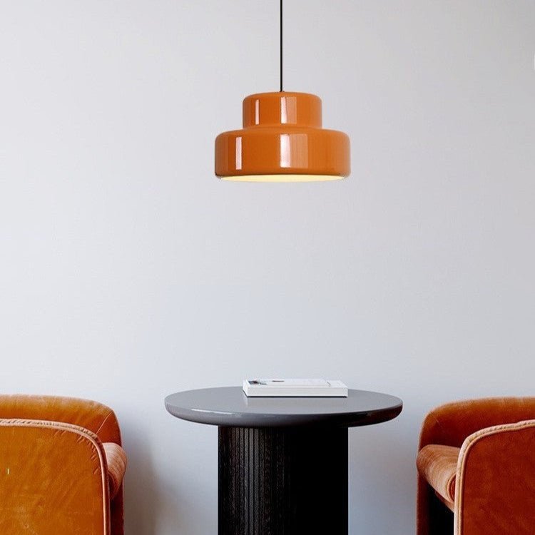 Lurnis - Elegante Orangenglas Deckenlampe mit Retro - Design und E27 - Fassung - Givera DE