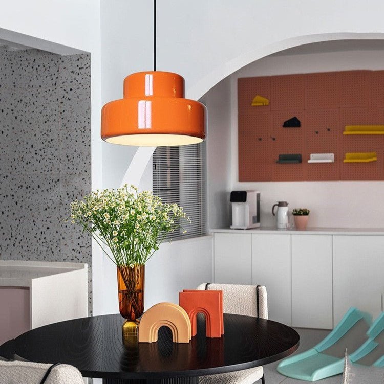 Lurnis - Elegante Orangenglas Deckenlampe mit Retro - Design und E27 - Fassung - Givera DE