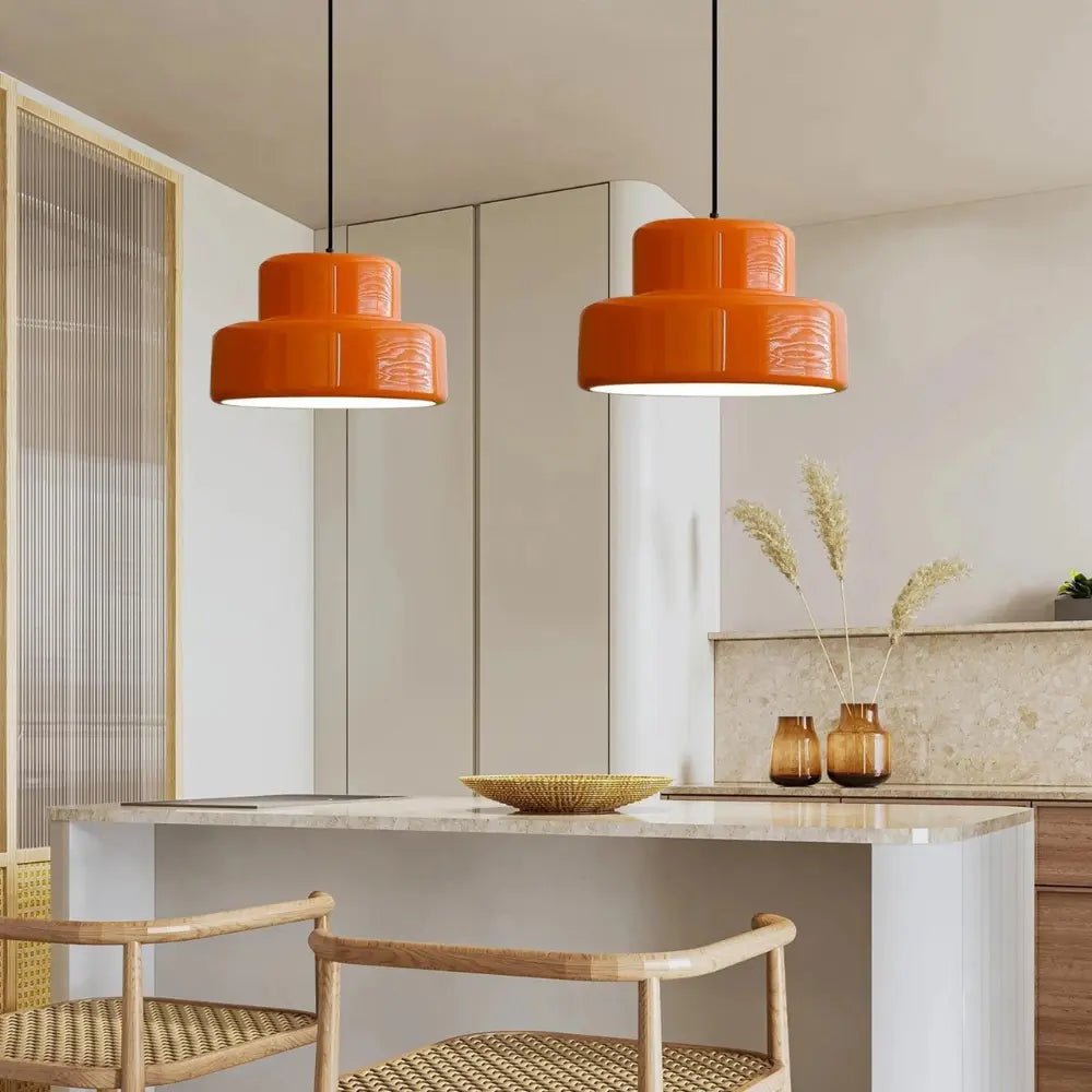 Lurnis - Elegante Orangenglas Deckenlampe mit Retro - Design und E27 - Fassung - Givera DE