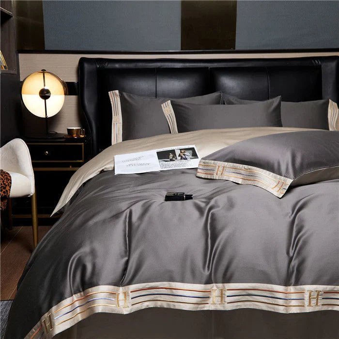 Luxalis - 4 - teiliges Satin - Baumwollbettwäsche - Set für ultimativen Komfort - Givera DE