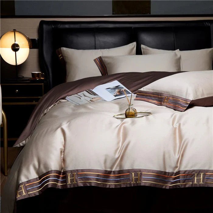Luxalis - 4 - teiliges Satin - Baumwollbettwäsche - Set für ultimativen Komfort - Givera DE