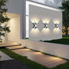 Moderne LED Wandleuchte Außen X - Form - Wetterfest & Energieeffizient - Givera DE