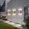 Moderne LED Wandleuchte Außen X - Form - Wetterfest & Energieeffizient - Givera DE