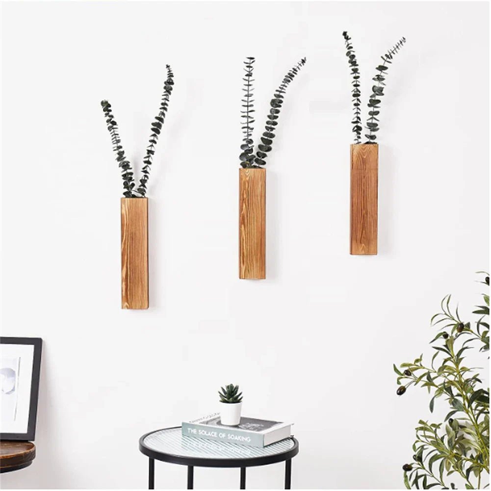 Nefan - Stilvolle Holz - Wandtasche für Blumen & Laub - Givera DE