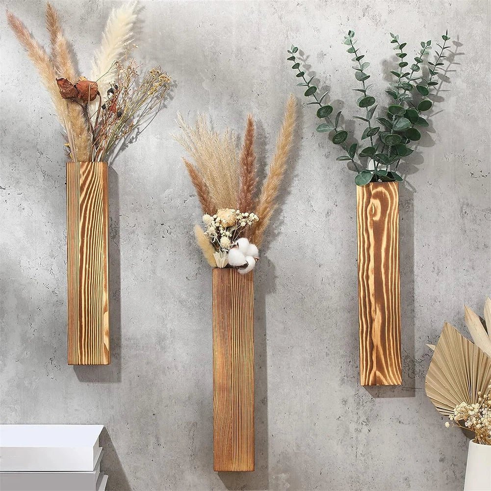 Nefan - Stilvolle Holz - Wandtasche für Blumen & Laub - Givera DE