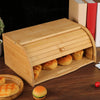 Norja - Brotkasten Holz mit Rolltop - Abdeckung – Frische Brotbox für stilvolle Küchen - Givera DE