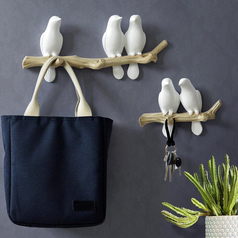 Nudel - Verspielter Wandhaken mit Vogel - Design für kreative Dekoration - Givera DE