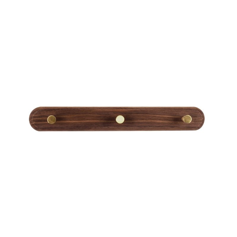 Plank - Wandhakenregal aus Holz und Messing - Givera DE