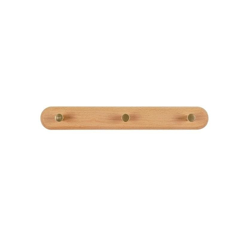 Plank - Wandhakenregal aus Holz und Messing - Givera DE