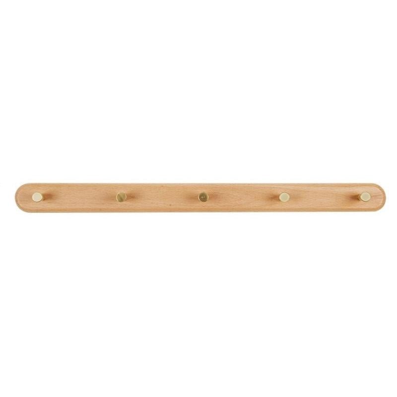 Plank - Wandhakenregal aus Holz und Messing - Givera DE