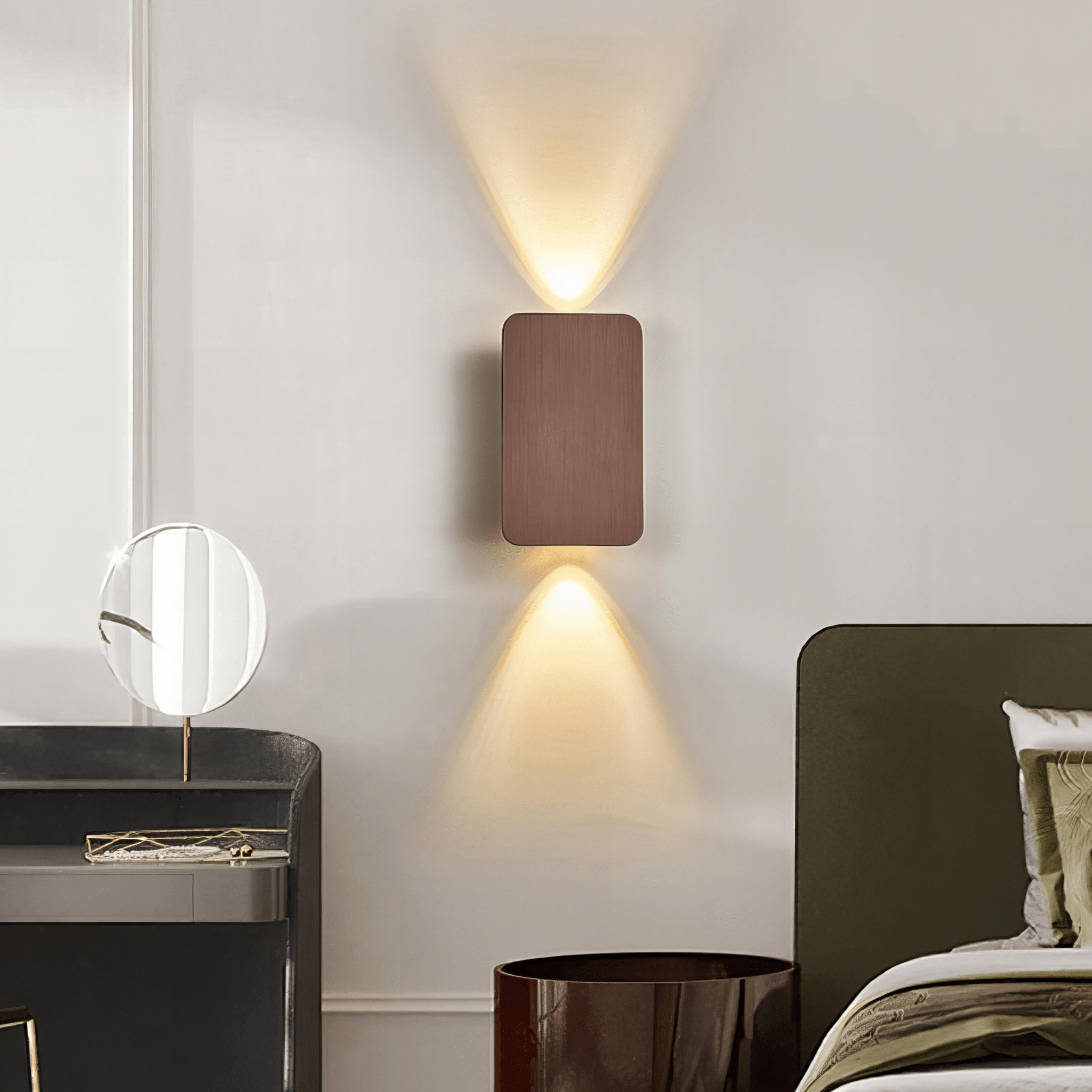 Radiara - Minimalistische LED - Wandleuchte aus Holz mit einstellbarem Licht - Givera DE
