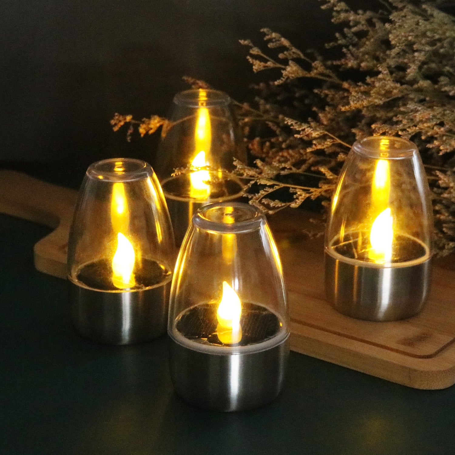 Serenix Solar LED Kerzenlicht für den Außenbereich – Wasserdichte Gartenbeleuchtung - Givera DE