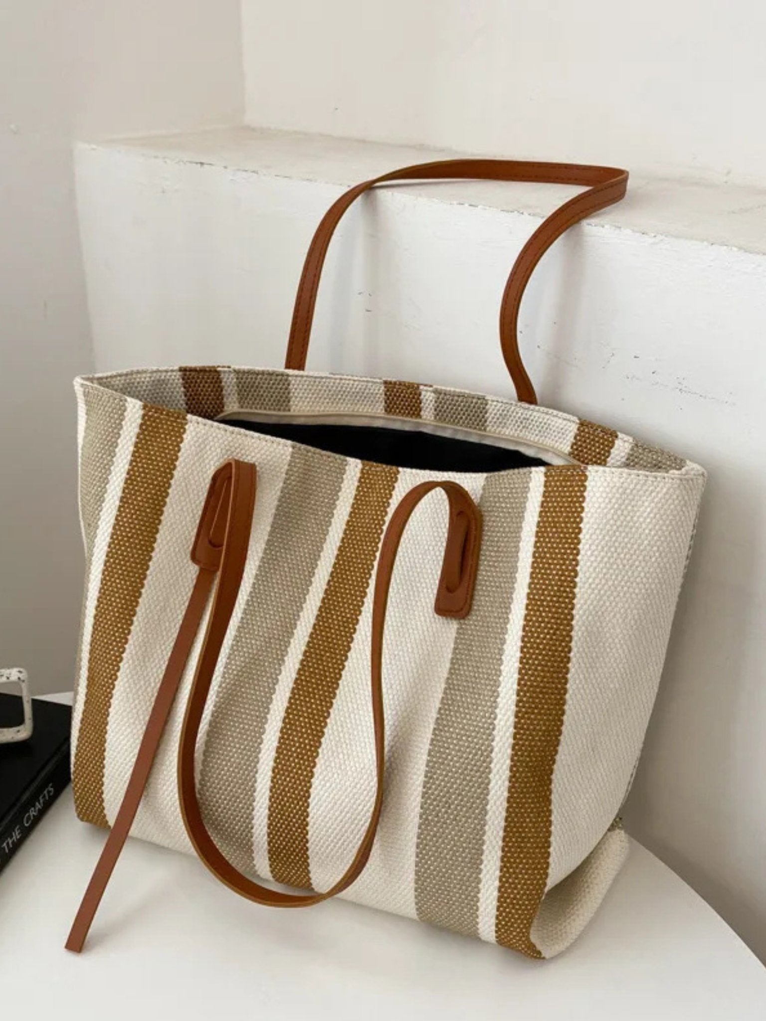 Serenova - Stilvolle Streifen - Canvas - Shopper - Tasche - Givera DE