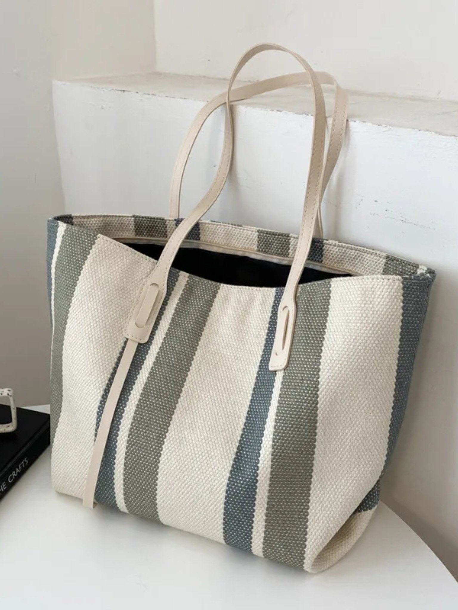 Serenova - Stilvolle Streifen - Canvas - Shopper - Tasche - Givera DE