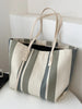 Serenova - Stilvolle Streifen - Canvas - Shopper - Tasche - Givera DE