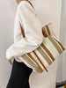 Serenova - Stilvolle Streifen - Canvas - Shopper - Tasche - Givera DE
